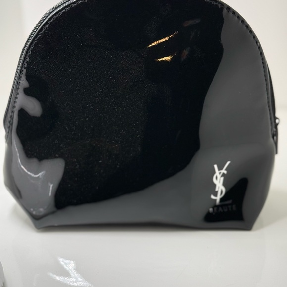 NWOT YSL BEAUTE BLACK MAKEUP POUCH WITH YSL MAKEUP - Picture 4 of 6